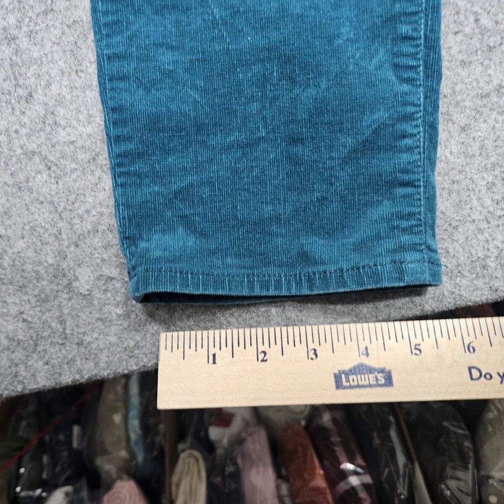 Edyson Hampton Skinny Jeans Womens 32 Long Teal Blue Corduroy Stretch 32x32 - Picture 11 of 12